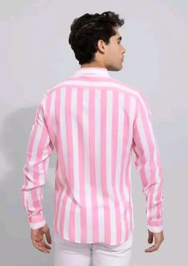 Pink Lining Shirt Under 100 Boy Shirt Man Shirts Korian Style Shirt For Men Trendy Designer Men Shirts
Name: Trendy Designer Men Shirts
Fabric: Cotton Blend
Sleeve Length: Long Sleeves
Pattern: Striped
Net Quantity (N): 1
 - Xl
