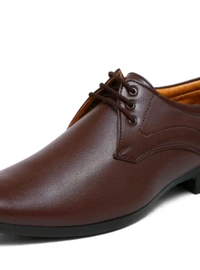 Groofer Men's Brown Sythentic Leather Formal SHoes 
Name: Groofer Men's Brown Sythentic Leather Formal SHoes 
Material: Syntethic Leather
Sole Material: PVC
Sizes: 
IND-6 (Foot Length Size: 25.4 cm) 
IND-7 (Foot Length Size: 26.1 cm) 
IND-8 (Foot Length Size: 26.8 cm) 
IND-9 (Foot Length Size: 27.5 cm) 
IND-10 (Foot Length Size: 28.2 cm - 9