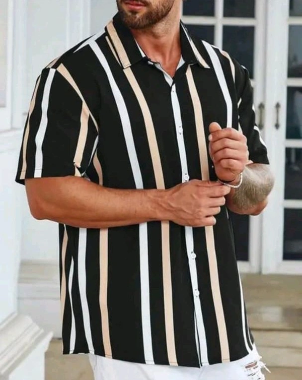 Half Shirt For Man Men Pretty Latest Men Shirts
Name: Pretty Latest Men Shirts
Fabric: Polycotton
Sleeve Length: Long Sleeves
Pattern: Striped
Net Quantity (N): 1
Sizes:
S - M