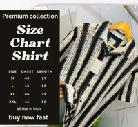 Half Shirt For Man Men Pretty Latest Men Shirts
Name: Pretty Latest Men Shirts
Fabric: Polycotton
Sleeve Length: Long Sleeves
Pattern: Striped
Net Quantity (N): 1
Sizes:
S - S