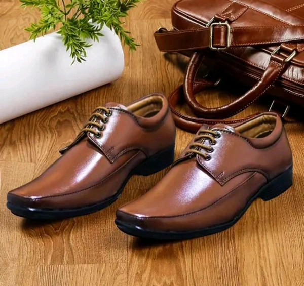 Formal Shoes For Men
Name: Formal Shoes For Men
Material: Syntethic Leather
Sole Material: PVC
Fastening & Back Detail: Lace-Up
Pattern: Solid
Sizes: 
IND-6 (Foot Length Size: 26.4 cm) 
IND-7 (Foot Length Size: 27.1 cm) 
IND-8 (Foot Length Size: 27.8 cm) 
IND-9 (Foot Length Size: 28.1 cm) 
IND-10 (Foot Length Size: 28.8 cm) 

Country of Origin: India - 7