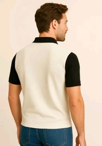 men tshirt
Name: men tshirt
Fabric: Cotton
Sleeve Length: Short Sleeves
Pattern: Striped
Net Quantity (N): 1
Sizes:
S, M (Chest Size: 38 in, Length Size: 27 in) 
L (Chest Size: 40 in, Length Size: 27.5 in) 
XL (Chest Size: 42 in, Length Size: 28 in) 
XXL
men polo neck half sleeves tshirt
Country of Origin: India - M