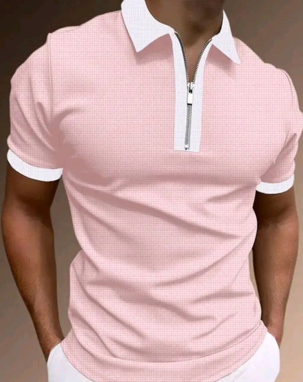 half sleeves polo tshirt for men polo zipper tshirt striped shirt for men polo collar tshirt for men
Name: half sleeves polo tshirt for men polo zipper tshirt striped shirt for men polo collar tshirt for men
Fabric: Cotton Blend
Sleeve Length: Short Sleeves
Pattern: Self-Design
Net Quantity (N): 1
Sizes:
M (Chest Size: 40 in, Length Size: 27 in) 
L  - L