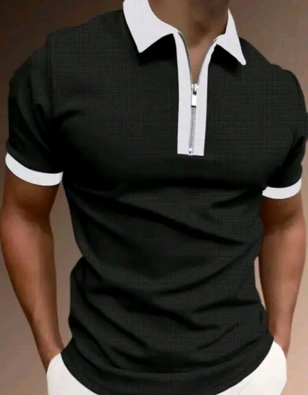 half sleeves polo tshirt for men polo zipper tshirt striped shirt for men polo collar tshirt for men
Name: half sleeves polo tshirt for men polo zipper tshirt striped shirt for men polo collar tshirt for men
Fabric: Cotton Blend
Sleeve Length: Short Sleeves
Pattern: Self-Design
Net Quantity (N): 1
Sizes:
M (Chest Size: 40 in, Length Size: 27 in) 
L  - S