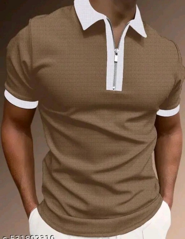 half sleeves polo tshirt for men polo zipper tshirt striped shirt for men polo collar tshirt for men
Name: half sleeves polo tshirt for men polo zipper tshirt striped shirt for men polo collar tshirt for men
Fabric: Cotton Blend
Sleeve Length: Short Sleeves
Pattern: Self-Design
Net Quantity (N): 1
Sizes:
M (Chest Size: 40 in, Length Size: 27 in) 
L  - S
