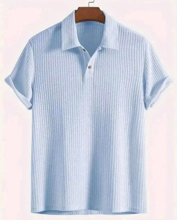 MarkTP Men's polo  Textured Polo T-shirt
Name: MarkTP Men's Dark Green Textured Polo T-Elevate your everyday style with this waffle-knit polo t-shirt, blending casual comfort with a smart edge. Crafted from breathable cotton or cotton-blend fabric, the textured waffle weave adds depth and dimension while ensuring all-day comfort. Featuring a - M