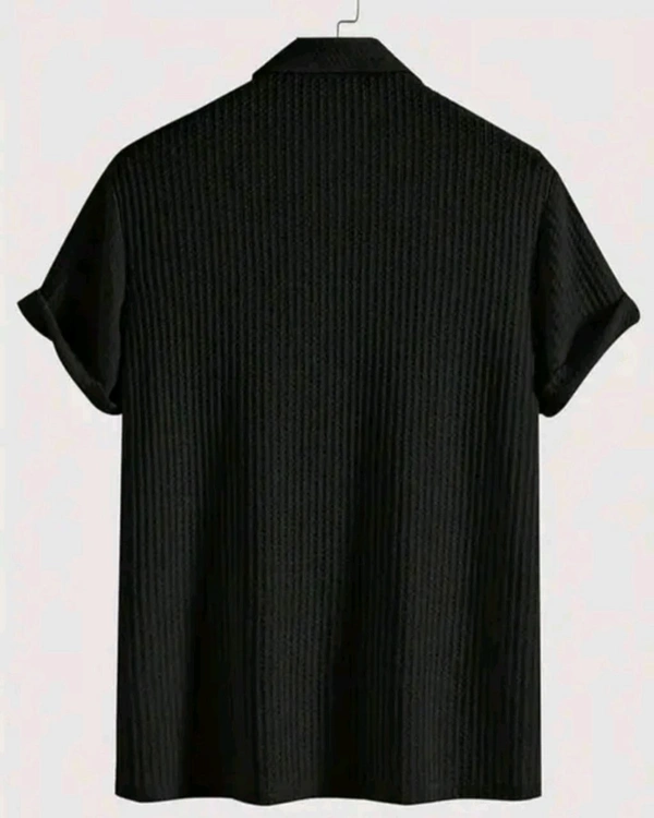 MarkTP Men's polo  Textured Polo T-shirt
Name: MarkTP Men's Dark Green Textured Polo T-Elevate your everyday style with this waffle-knit polo t-shirt, blending casual comfort with a smart edge. Crafted from breathable cotton or cotton-blend fabric, the textured waffle weave adds depth and dimension while ensuring all-day comfort. Featuring a - M