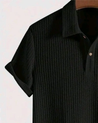 MarkTP Men's polo  Textured Polo T-shirt
Name: MarkTP Men's Dark Green Textured Polo T-Elevate your everyday style with this waffle-knit polo t-shirt, blending casual comfort with a smart edge. Crafted from breathable cotton or cotton-blend fabric, the textured waffle weave adds depth and dimension while ensuring all-day comfort. Featuring a - M