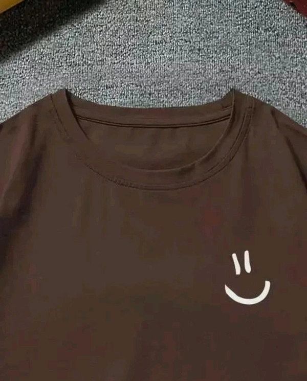 Mens Tshirt Brown Sthetic Round Neck Tshirt For Man Men Boy - Xl