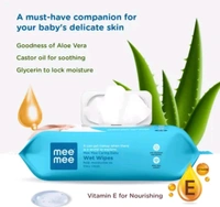 Baby Wet Wipes with lid, 72 Pcs with Aloe Vera, Baby Romaal Paraben Free, Pack of 3 (216 Sheets)
Name: Baby Wet Wipes with lid, 72 Pcs with Aloe Vera, Paraben Free, Pack of 3 (216 Sheets)
Product Name: Mee Mee Caring Baby Wet Wipes With Lid - 72 Pieces
Net Quantity (N): 1

Country of Origin: India