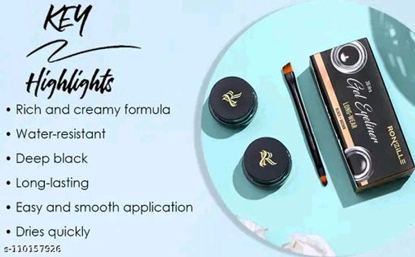 Black & Brown 2 in 1 Waterproofb & Smudge Proof 24hrs Gel Eyeliner /Gel Kajal 6 g
Name: Black & Brown 2 in 1 Waterproofb & Smudge Proof 24hrs Gel Eyeliner /Gel Kajal 6 g
Product Name: RONZILLE Black & Brown 2 in 1 Waterproofb & Smudge Proof 24hrs Gel Eyeliner /Gel Kajal 6 g
Type: Gel & Cream
Net Quantity (N): 1

Country of Origin: India