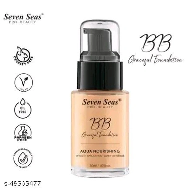 BB Graceful Foundation Aqua Nourishing Smooth Application Super Coverage 30mll With Beauty Blender Multicolor
Name: BB Graceful Foundation Aqua Nourishing Smooth Application Super Coverage 30mll With Beauty Blender Multicolor
Product Name: BB Graceful Foundation Aqua Nourishing 
Type: Liquid
Net Quantity (N): 2