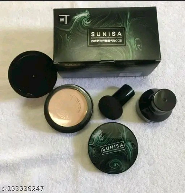 SUNISHA WITH PUFF
Name: SUNISHA WITH PUFF
Product Name: SUNISHA WITH PUFF
Flavour: Almond
Net Quantity (N): 2
Type: Mousse
Shade: Beige Vanilla
Finish: Natural
PREMIUM SUNISHA FOUNDATION KIT WITH INSIDE AIR CUSHION MUSHROOM LONG PUFF PACK OF 2 ITEMS

Country of Origin: India