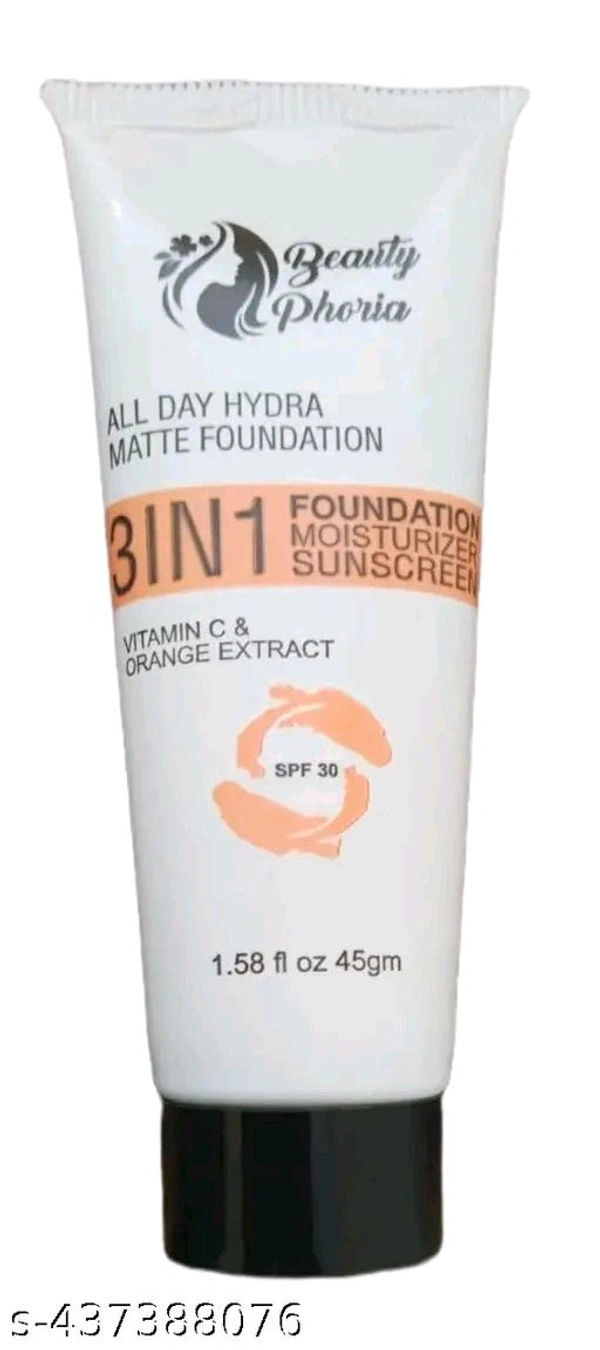 3IN1 foundation 
Name: 3IN1 foundation 
Product Name: 3IN1 foundation 
Finish: Natural
Shade: Natural
Type: Liquid
Net Quantity (N): 1
Add On: No Add on

Country of Origin: India