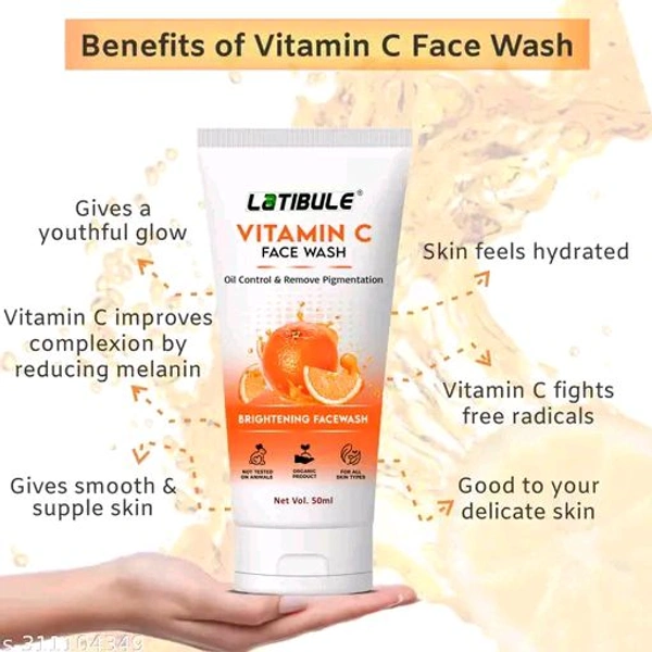 Vitamin C,Aloe Vera & Kesar Chandan Skin Whitening Brightening Facewash, Tan Removal Face wash,Oil Controal, Spot Removal And All Skin Types Facewash(150ML) Combo
Name: Vitamin C,Aloe Vera & Kesar Chandan Skin Whitening Brightening Facewash
Capacity: 100ml
Flavour: Vitamin-C
Net Quantity (N): 3