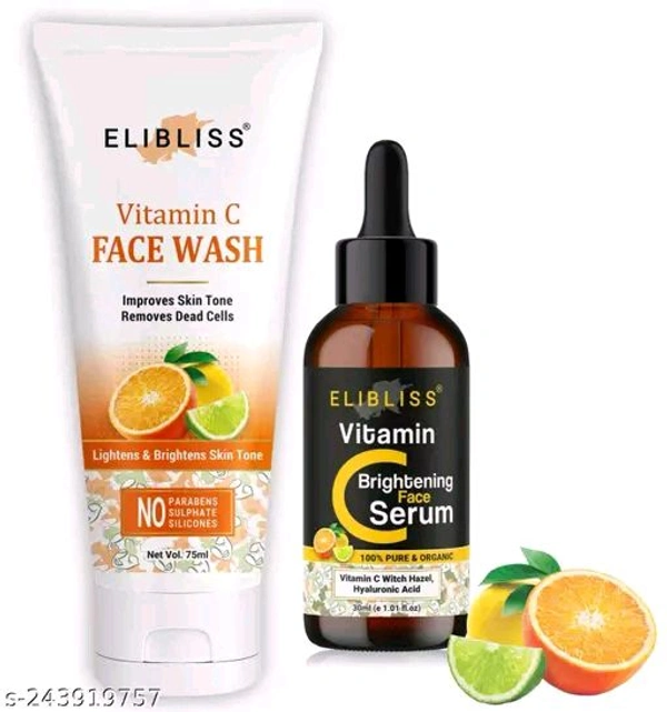Experience the Ultimate Vitamin C Boost: Achieve Flawless Skin with a Gel Face Wash and Serum Combo
Name: Experience the Ultimate Vitamin C Boost: Achieve Flawless Skin with a Gel Face Wash and Serum Combo
Brand Name: ELIBLISS
Brand: ELIBLISS
Capacity: 100-200ml
Flavour: Vitamin C
Net Quantity (N): 2
Skin Type: All Skin Types
