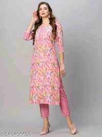 Pink cotton kurti with pent for women
Name: cotton kurti with pent for women
Kurta Fabric: Cotton
Bottomwear Fabric: Cotton
Kurta Color: Yellow
Bottomwear Color: Yellow
Sleeve Length: Three-Quarter Sleeves
Sleeve Styling: Regular
Neck: Round
Length: Calf Length
Pattern: Printed
Print or Pattern Type: Floral
Bottom Type: Pants
  - L
