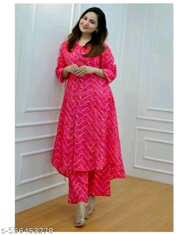 Red Kurti Set Girl cotton kurti with pent for women
Name: cotton kurti with pent for women
Kurta Fabric: Cotton
Bottomwear Fabric: Cotton
Kurta Color: Yellow
Bottomwear Color: Yellow
Sleeve Length: Three-Quarter Sleeves
Sleeve Styling: Regular
Neck: Round
Length: Calf Length
Pattern: Printed
Print or Pattern Type: Floral
Bottom Type: Pants
  - S