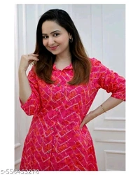 Red Kurti Set Girl cotton kurti with pent for women
Name: cotton kurti with pent for women
Kurta Fabric: Cotton
Bottomwear Fabric: Cotton
Kurta Color: Yellow
Bottomwear Color: Yellow
Sleeve Length: Three-Quarter Sleeves
Sleeve Styling: Regular
Neck: Round
Length: Calf Length
Pattern: Printed
Print or Pattern Type: Floral
Bottom Type: Pants
  - M