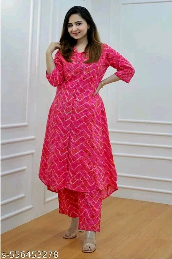 Red Kurti Set Girl cotton kurti with pent for women
Name: cotton kurti with pent for women
Kurta Fabric: Cotton
Bottomwear Fabric: Cotton
Kurta Color: Yellow
Bottomwear Color: Yellow
Sleeve Length: Three-Quarter Sleeves
Sleeve Styling: Regular
Neck: Round
Length: Calf Length
Pattern: Printed
Print or Pattern Type: Floral
Bottom Type: Pants
  - M