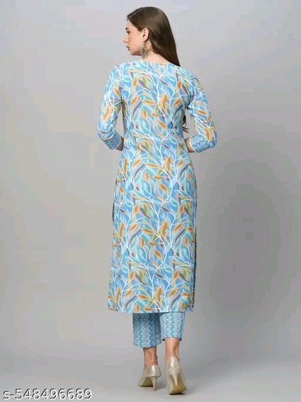 Light Blue kurti Pant Set Girlp cotton kurti with pent for women
Name: cotton kurti with pent for women
Kurta Fabric: Cottonp
Bottomwear Fabric: Cotton
Kurta Color: Yellow
Bottomwear Color: Yellow
Sleeve Length: Three-Quarter Sleeves
Sleeve Styling: Regular
Neck: Round
Length: Calf Length
Pattern: Printed
Print or Pattern Type: Floral
Bottom Type: Pants
  - S