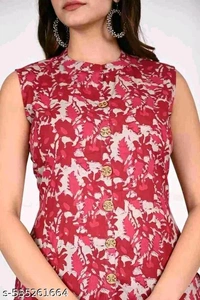 Pink Kura Set For Woman Girl Kurti Set Frock Women Kurta Sets*
Kurta Fabric: Cotton
Bottomwear Fabric: Cotton
Sleeve Length: Sleeveless
Set Type: Kurta With Bottomwear
Bottom Type: Palazzos
Pattern: Printed
Net Quantity (N): Single
 - Xl