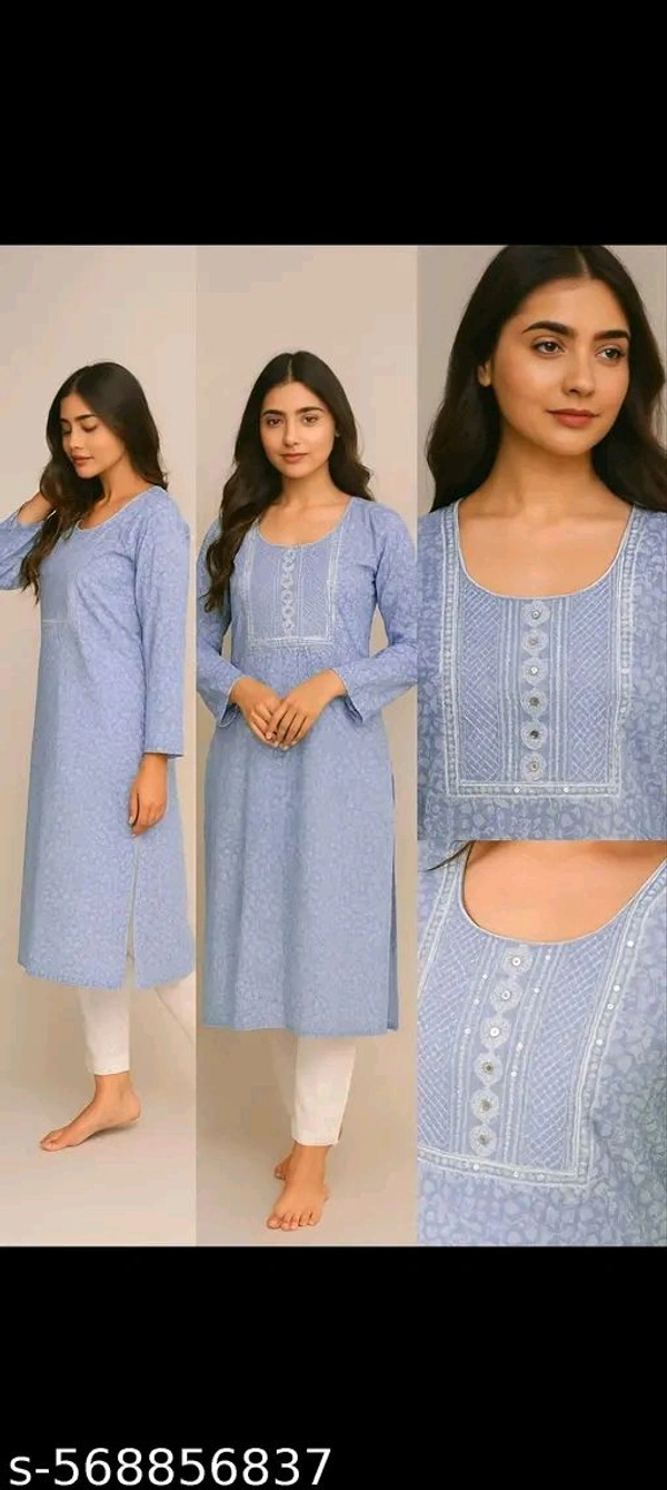 

Blue cotton kurta set, ethnic kurta set for women, printed cotton kurta, women’s ethnic wear, traditional outfit, casual kurta set, festive kurta for women, comfortable daily wear kurta, cotton kurta set online, simple kurta for ladies
Sizes: 
S - M