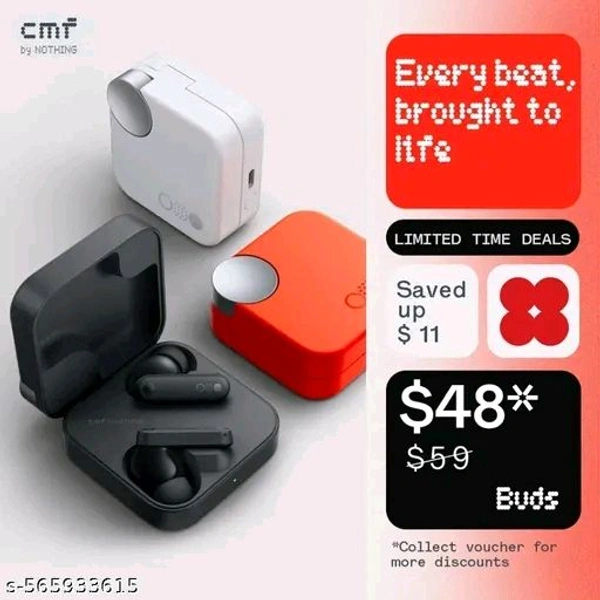 Bluetooth Earbuds Buds pro TWS in Ear Earbuds, 49dB Hybrid Active Cancellation, Spatial Audio, Dual Device Connection, Quad Mic AI ENC, 42 Hrs Playtime, Custom EQ, true Wireless Earbuds
Name: Buds pro TWS in Ear Earbuds, 49dB Hybrid Active Cancellation, Spatial Audio, Dual Device 
PBattery Charge Time: 180 Hours
BIS/ISI Certification Number: 0
Bluetooth Range: 10m

