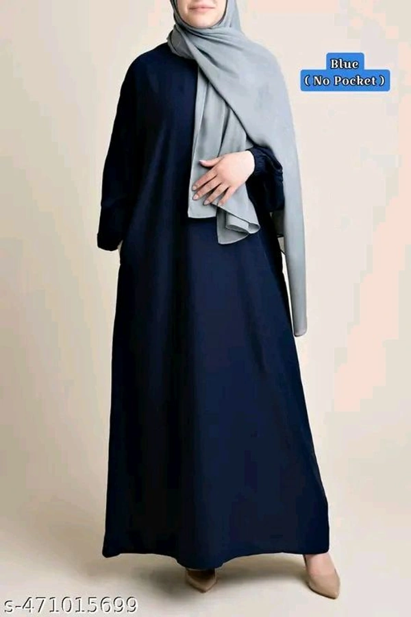Trending Full Sleevs Naqaab Naqab For Womams Womans Girls Stylish Naqab(:No Pocket:)-: : Trending Classic Blue Modest Abaya Dress – Elegant Full-Length Attire: (: Shawl Not Included:)
Name: (:No Pocket:)-: : Trending Classic Blue Modest Abaya Dress – Elegant Full-Length Attire: (: Shawl Not Included:)
Fabric: Firdous
Sleeve Length: Long Sleeves
Pattern: Solid
Net Quantity (N): 1
 - M
