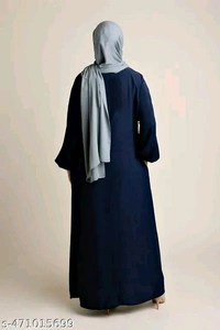 Trending Full Sleevs Naqaab Naqab For Womams Womans Girls Stylish Naqab(:No Pocket:)-: : Trending Classic Blue Modest Abaya Dress – Elegant Full-Length Attire: (: Shawl Not Included:)
Name: (:No Pocket:)-: : Trending Classic Blue Modest Abaya Dress – Elegant Full-Length Attire: (: Shawl Not Included:)
Fabric: Firdous
Sleeve Length: Long Sleeves
Pattern: Solid
Net Quantity (N): 1
 - M