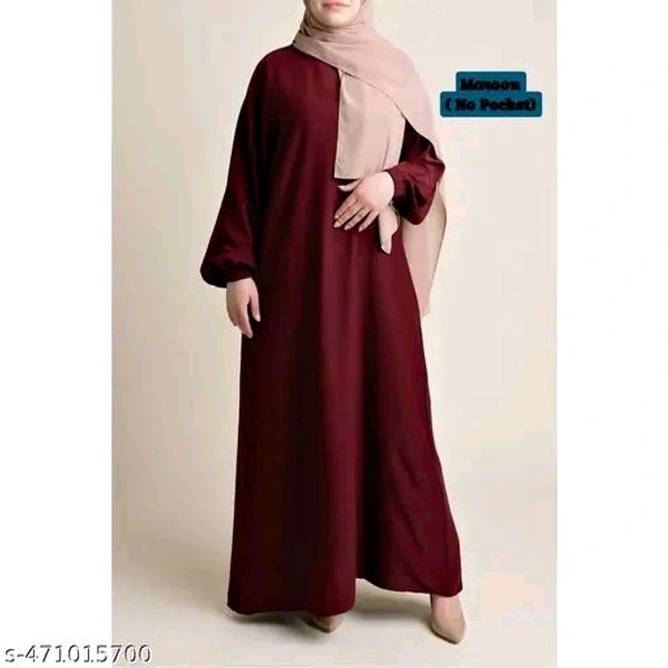 Trending Full Sleevs Naqaab Naqab For Womams Womans Girls Stylish Naqab(:No Pocket:)-: : Trending Classic Blue Modest Abaya Dress – Elegant Full-Length Attire: (: Shawl Not Included:)
Name: (:No Pocket:)-: : Trending Classic Blue Modest Abaya Dress – Elegant Full-Length Attire: (: Shawl Not Included:)
Fabric: Firdous
Sleeve Length: Long Sleeves
Pattern: Solid
Net Quantity (N): 1
 - S