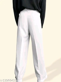 White Cotton Easthetic Korian Style Old Mony Pant For Man Mens Relax Fit Pant  - Xl