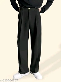 White Cotton Easthetic Korian Style Old Mony Pant For Man Mens Relax Fit Pant  - M