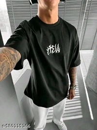 Mens Easthetic Cotton Tshirt Korian Style Tshirt Boy Tshirt  - M