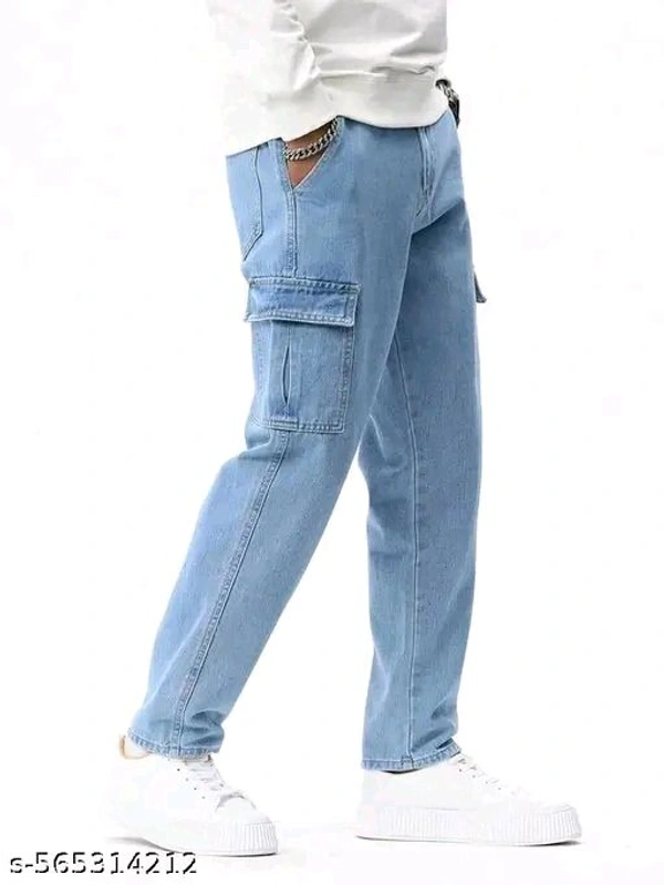 Mens baggy jeans,mens Cargo jeans,mens jeans, mens jeans by sk.
Name: Mens baggy jeans,mens Cargo jeans,mens jeans, mens jeans by sk.
Fabric: Denim
Pattern: Solid
Net Quantity (N): 1
Mens baggy jeans,mens Mom fit jeans,mens jeans, mens jeans by sk.
Sizes: 
 - 30