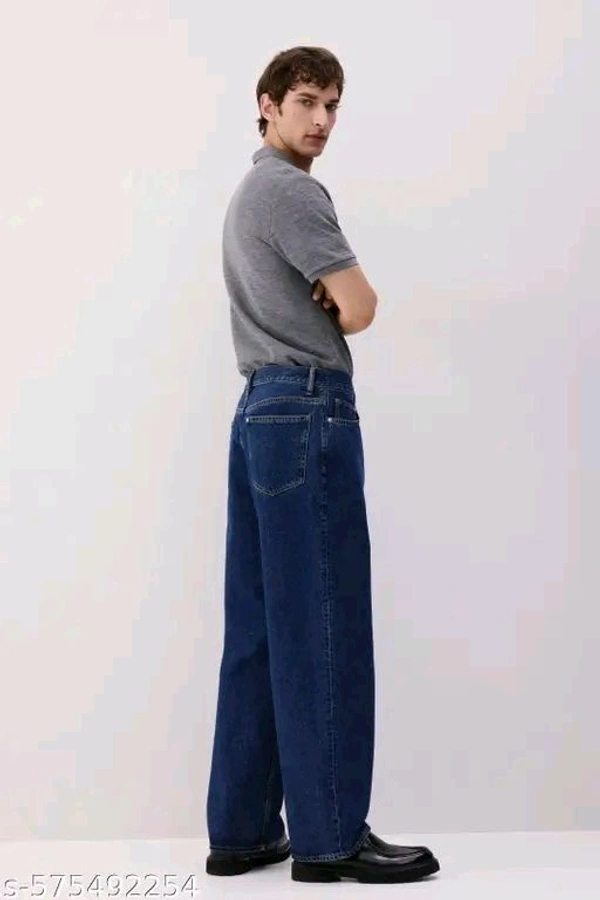 Z03
Name: Z03
Fabric: Cotton
Pattern: Dyed/Washed
Net Quantity (N): 1
Elevate Your Casual Manner with our Blue Baggy Fit Rigid Jeans. These jeans offer a relaxed fit around the waist and a loose fit down the legs, ensuring comfortable and unrestricted movement for all-day wear. Discover a perfect blend of manner and ease with these contemporary baggy fit jeans.
 - 28