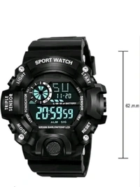 Sports And Stylish Watch For Waterproof - Black