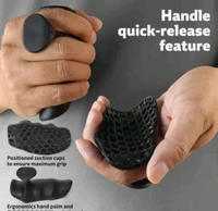 Gym Hand Grip For Gym, Palm Protection, Black Silicone Hand Gripper - Black