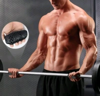 Gym Hand Grip For Gym, Palm Protection, Black Silicone Hand Gripper - Black