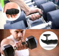 Gym Hand Grip For Gym, Palm Protection, Black Silicone Hand Gripper - Black