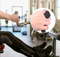 Gym Hand Grip For Gym, Palm Protection, Black Silicone Hand Gripper - Black