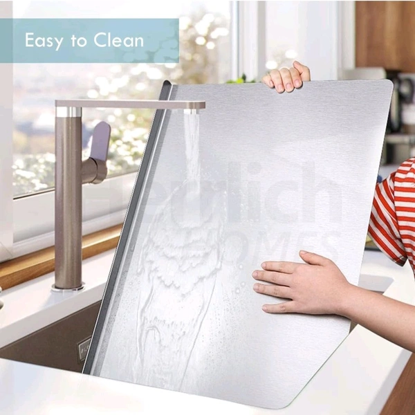 Steel Stainless Steel Chopping Board - Gray, (32 cm x 42 cm )