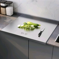 Steel Stainless Steel Chopping Board - Gray, (32 cm x 42 cm )