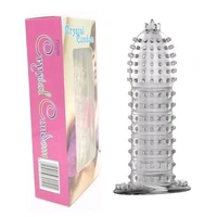 Reusable crystal condoms sleeves online are made of high-quality soft stretchy silicone 