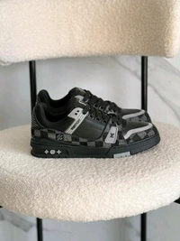 Louis Vuitton LV Trainer Damier Denim Black Sneaker - 41