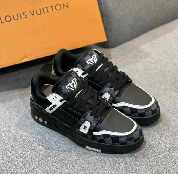 Louis Vuitton LV Trainer Damier Denim Black Sneaker - 44