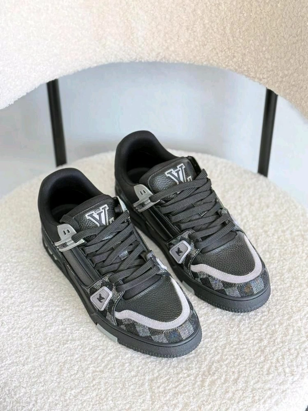 Louis Vuitton LV Trainer Damier Denim Black Sneaker - 44