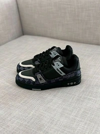 Louis Vuitton LV Trainer Damier Denim Black Sneaker - 44