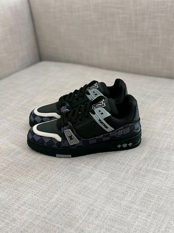Louis Vuitton LV Trainer Damier Denim Black Sneaker - 44