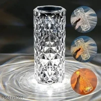 Crystal Rose Diamond Lamp for Bedroom - Transparent Lamp for Bedroom, 16 Color Changing LED Night Lights USB Remote & Touch Control Night Lamp | Touch Control | 16 Color LED Light